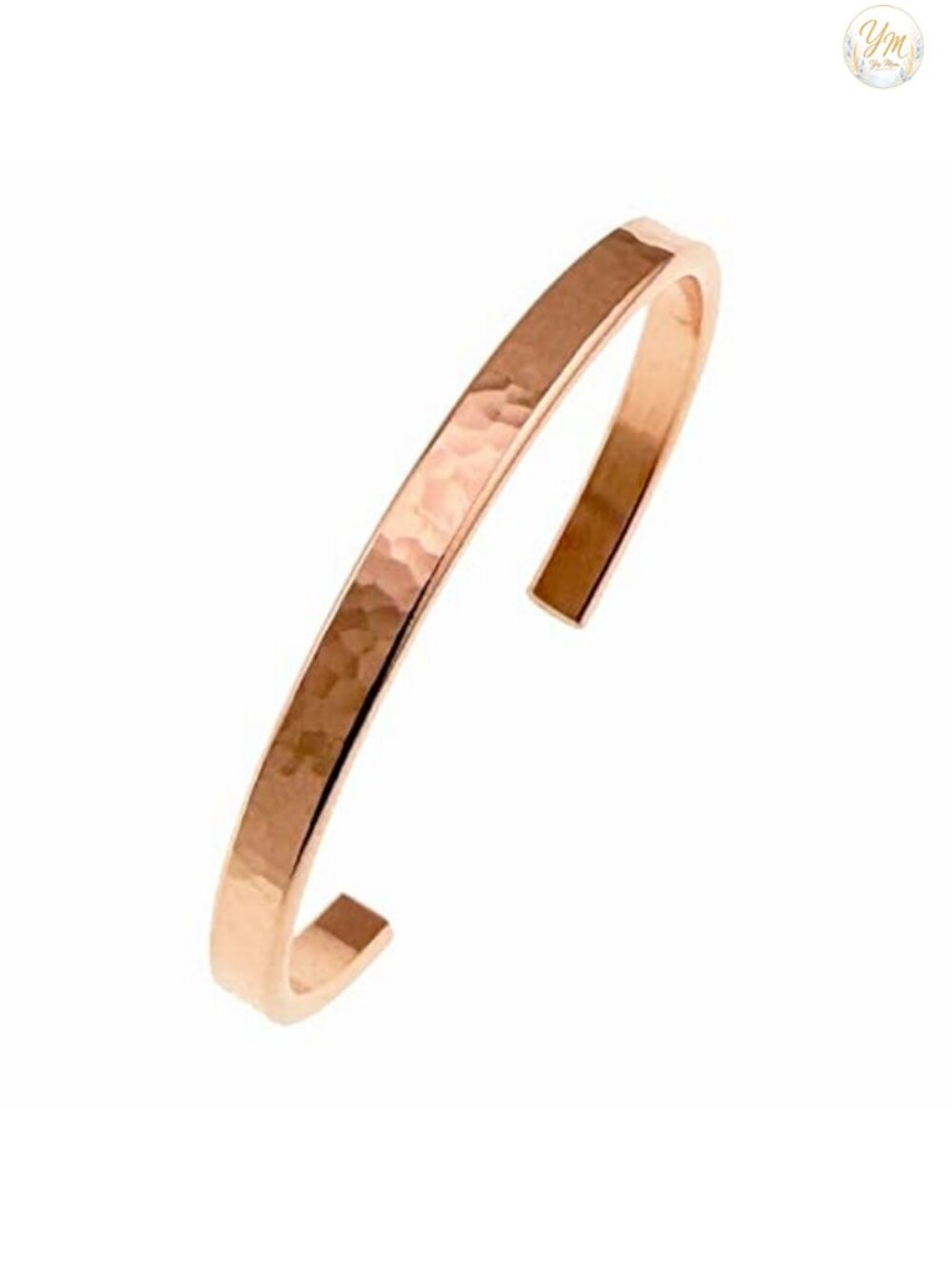 Handmade Solid Copper Cuff Bracelet, 8 Inch Circumference, 100% Uncoated